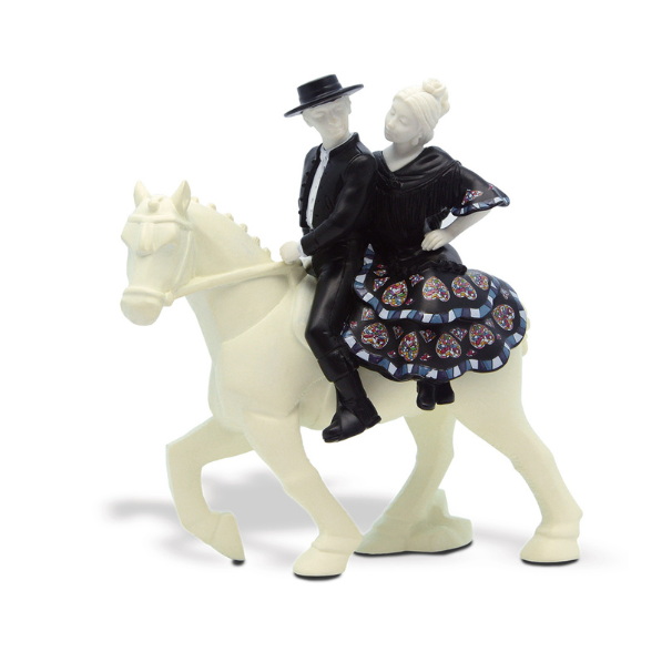 Couple With Horse - Black