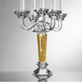 Gold Leaf Candle Holder