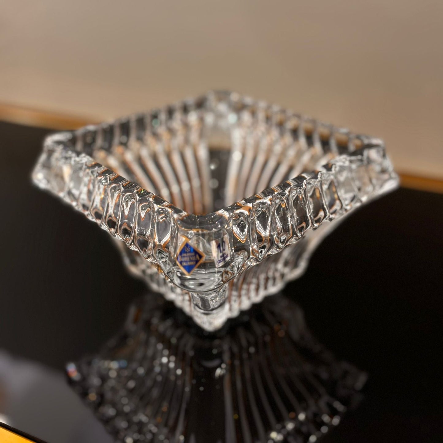 Prague Medium Bowl With Gold Lines
