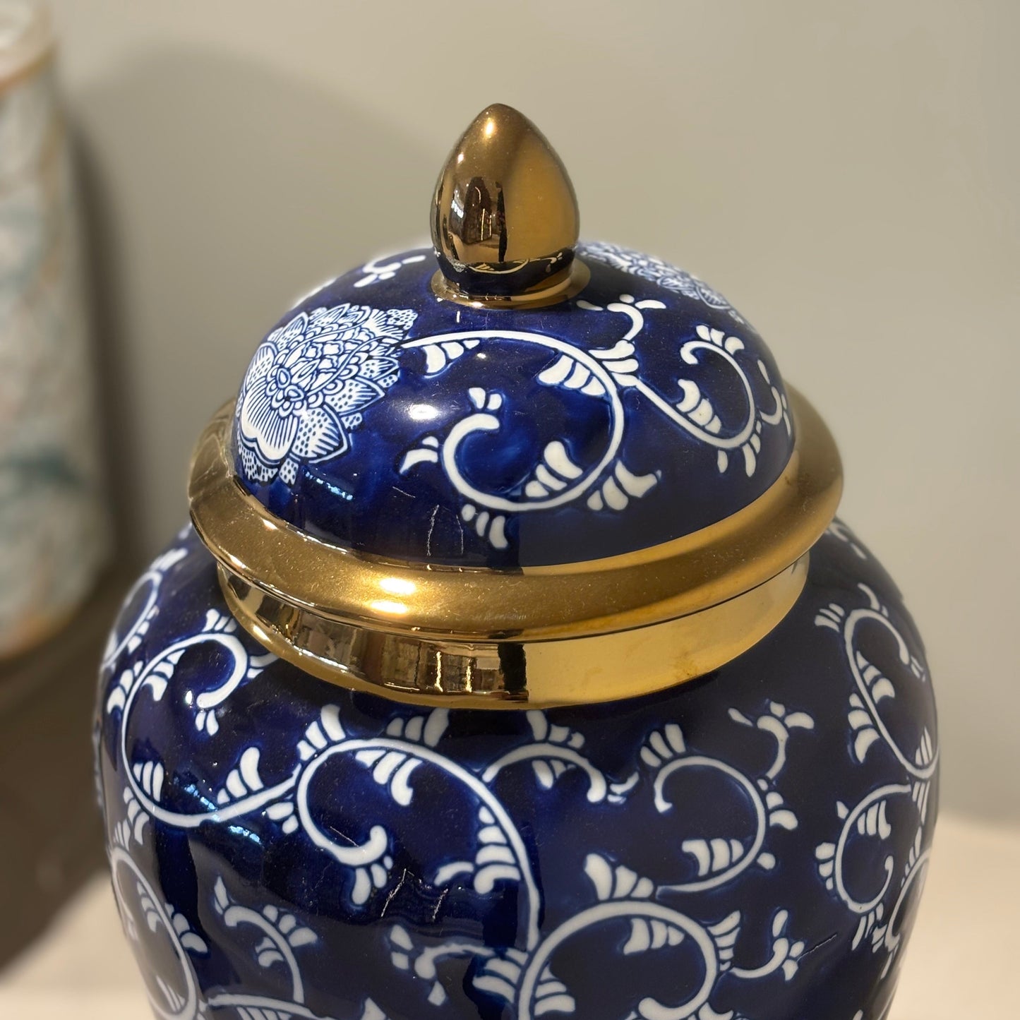 White & Blue Ginger Jar