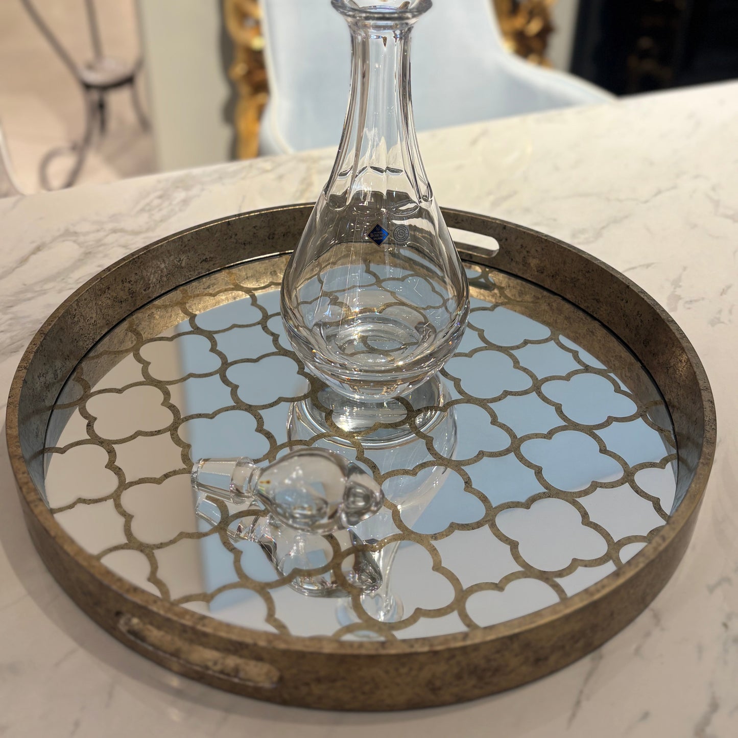 Round Mirror Tray