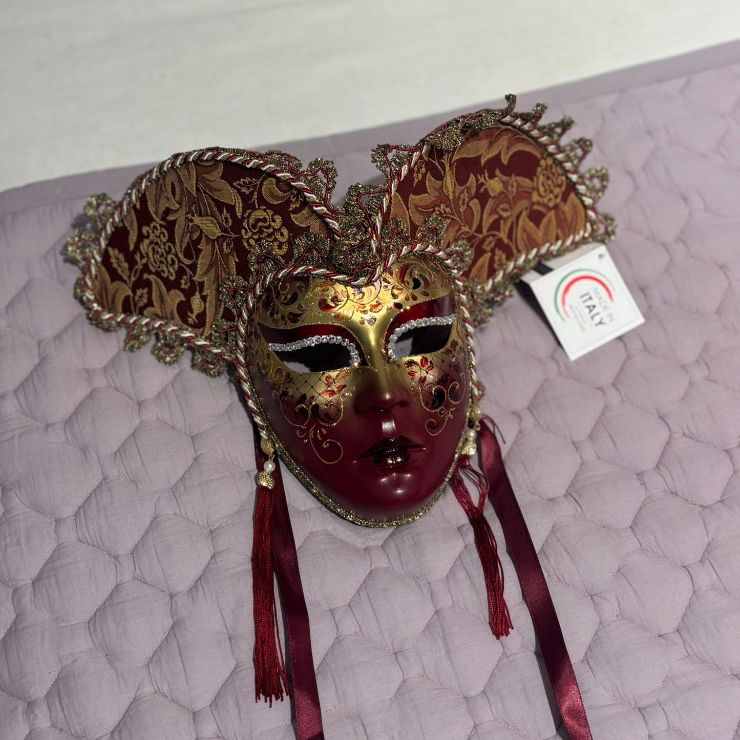 Venetian Mask Dama Ricci Lusso Con Swarovski