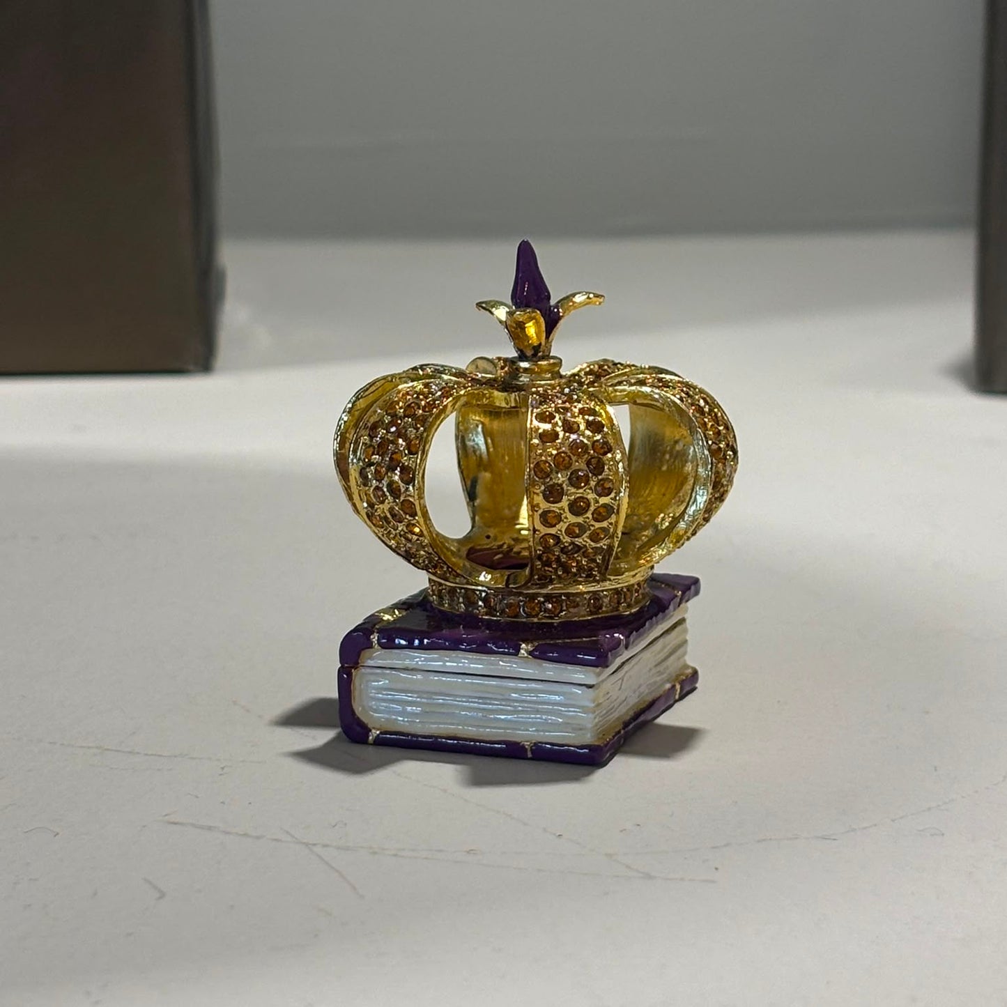 Crowned Book Trinket Box