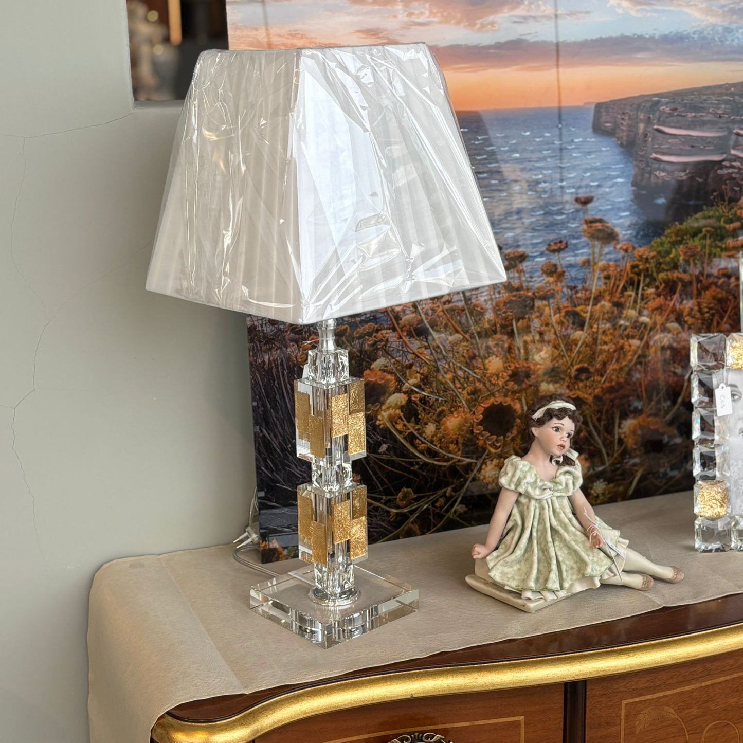 Medium Gold Mosaic Lamp