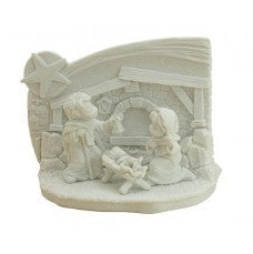 White Nativity With Relief