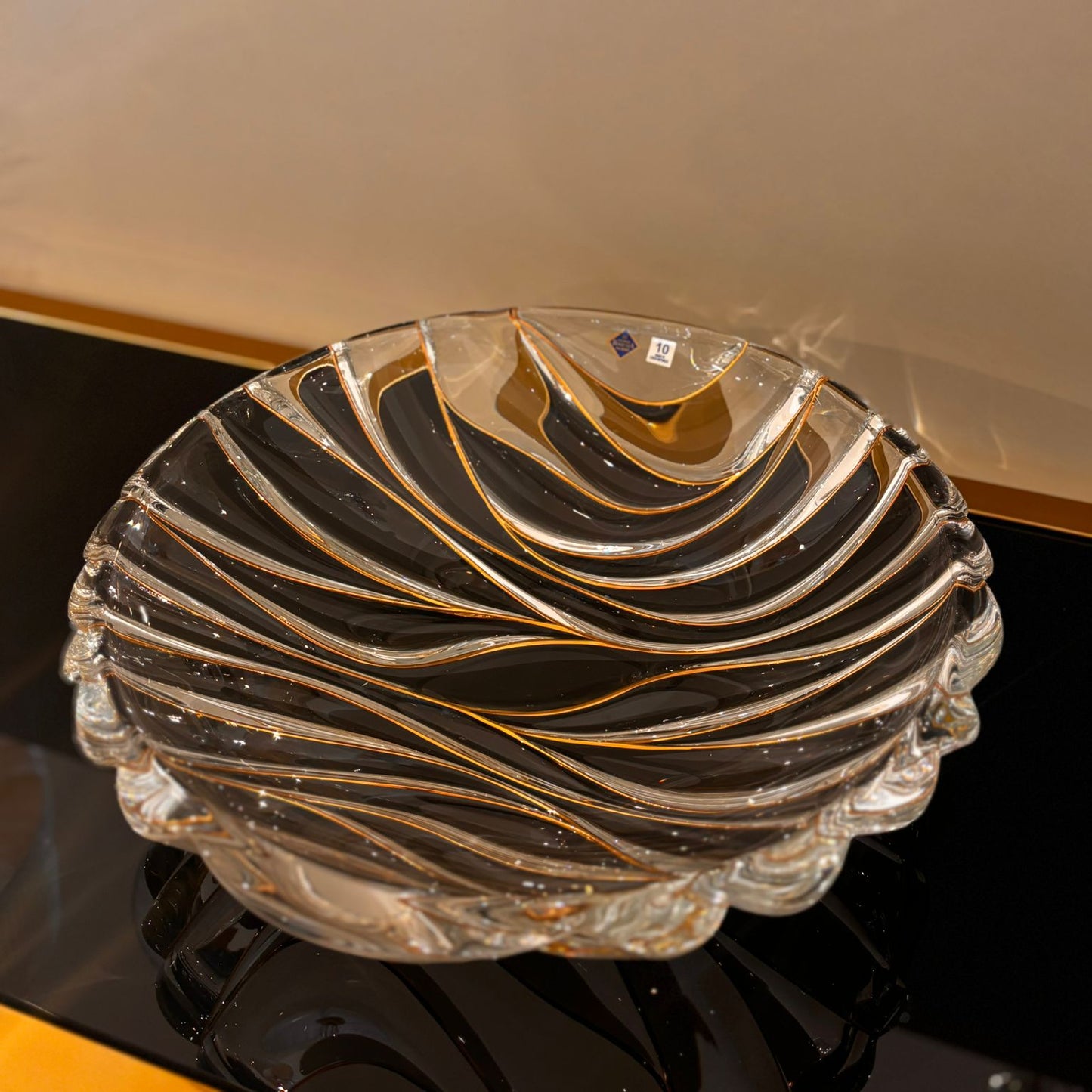 Bamboo Bowl With Gold Lines