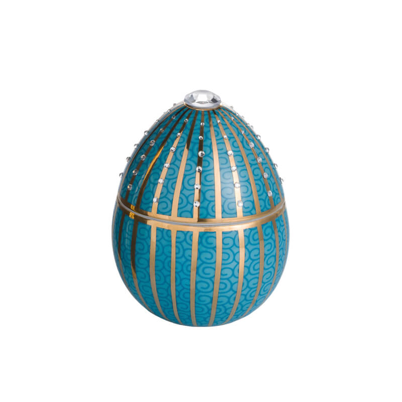 Light Blue Gold Candle