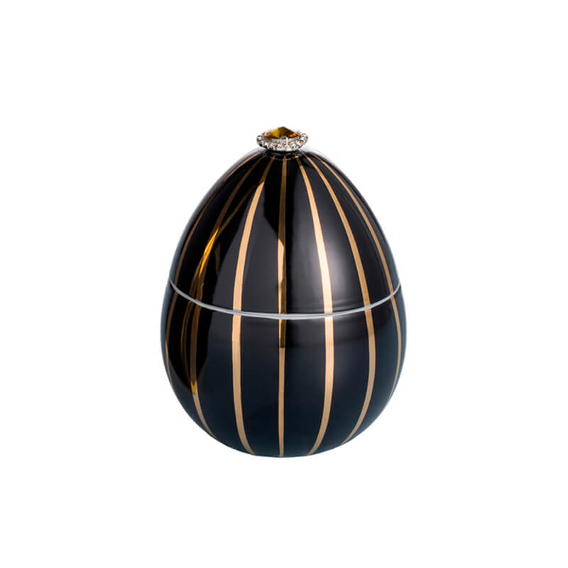 Black Gold Strip Candle