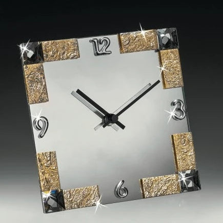 Mirrored Gold Leaf Clock
