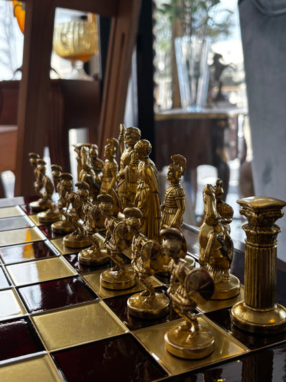 Red Large Chess Set
