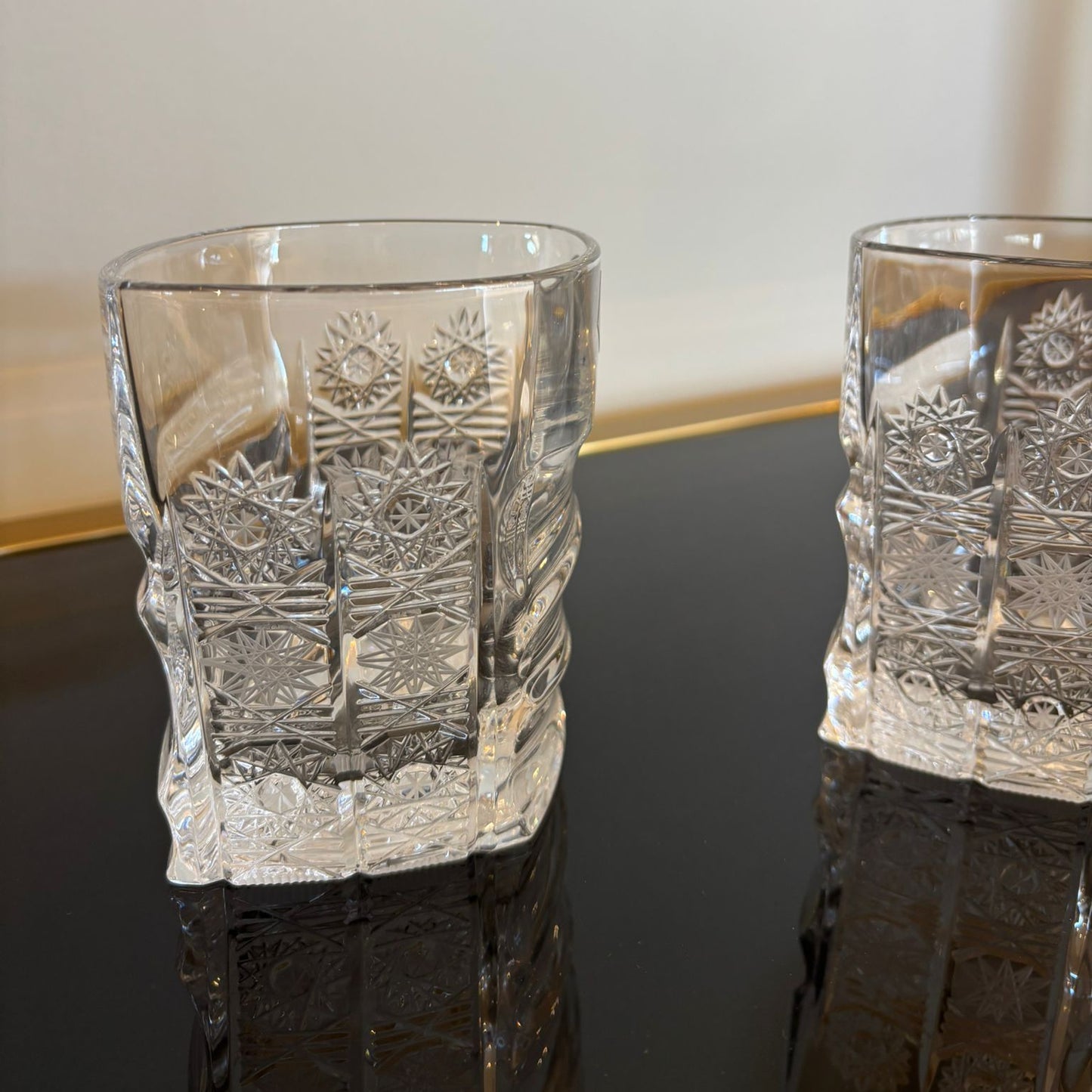 Set of 6 Sail Whisky Glasses With Pinwheel Cut