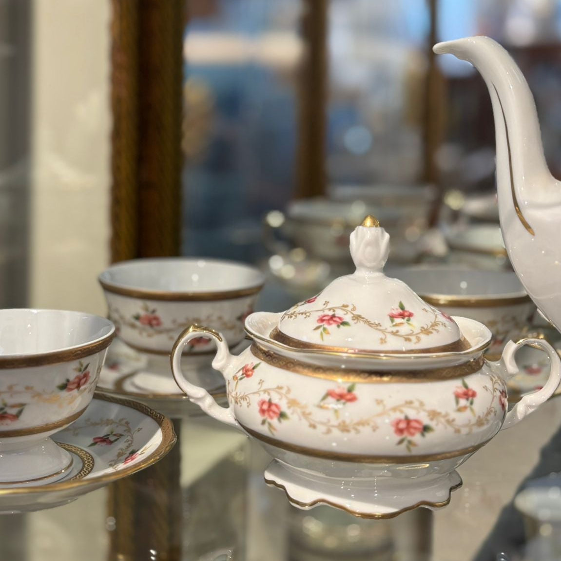 Limoges Porcelain & Gold Fest Coffee Set