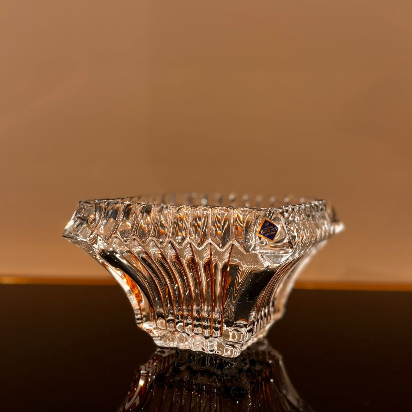 Prague Medium Bowl With Gold Lines