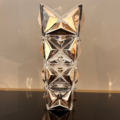 Pyramid Vase With Platinum