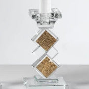 Gold Leaf Candle Holder - Small