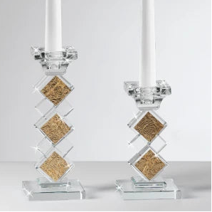 Gold Leaf Candle Holder - Small