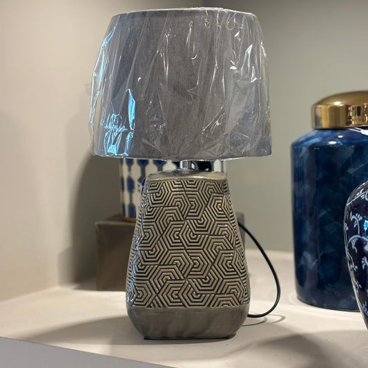 Ceramic Table Lamp - Silver