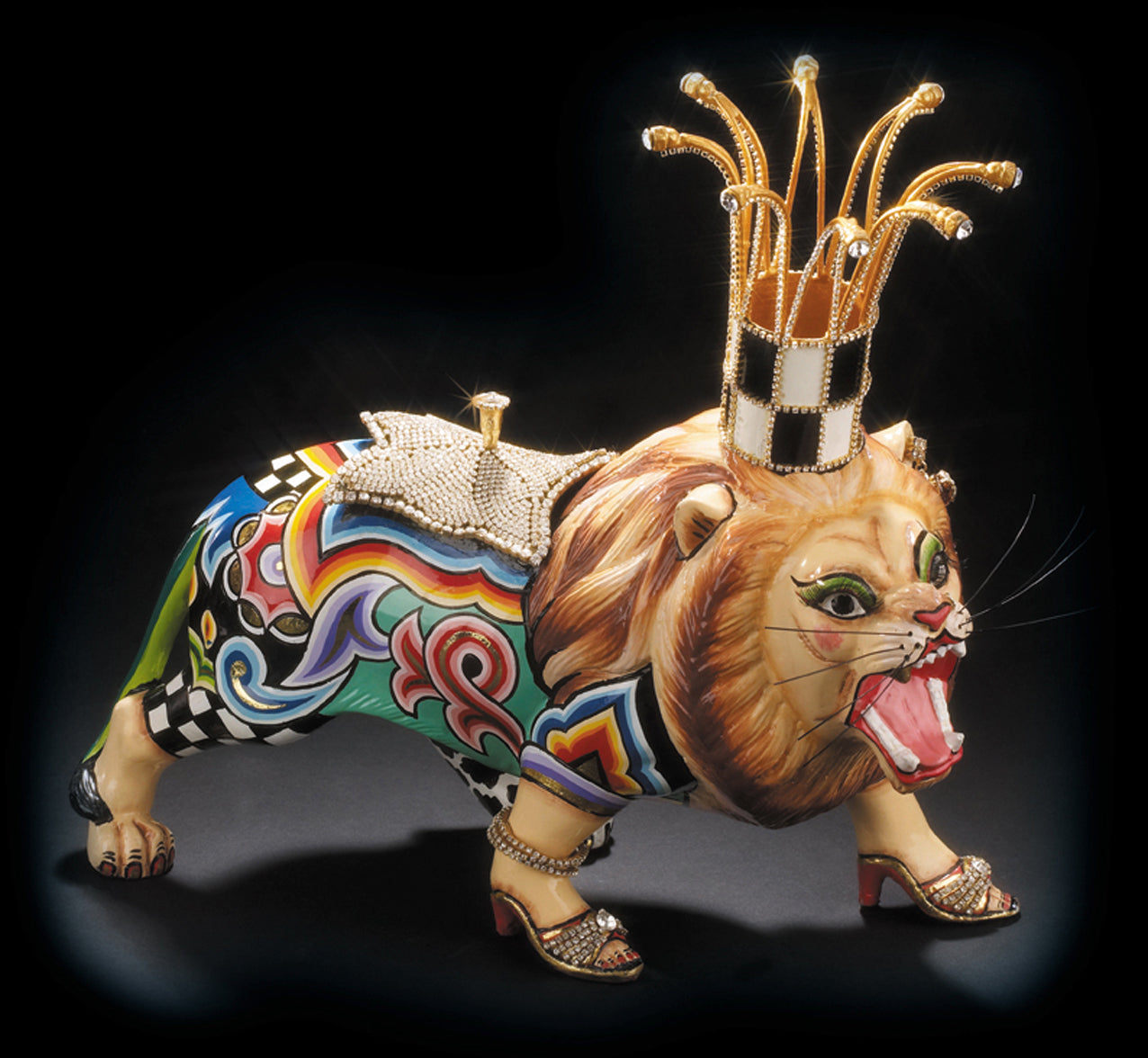 Clarance Lion Running Trinket Box
