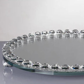 Decorative Round Crystal Tray