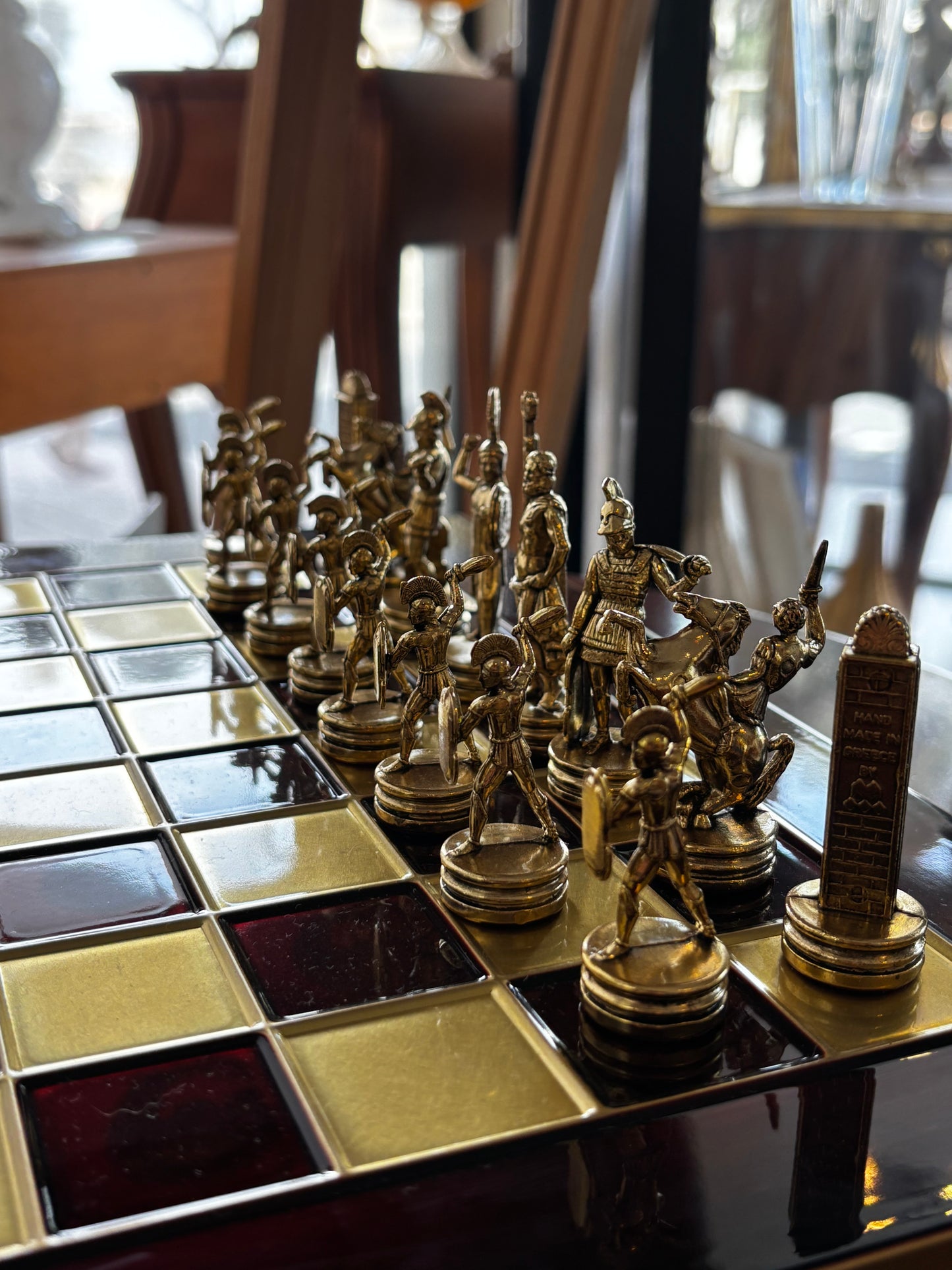 Red Medium Chess Set