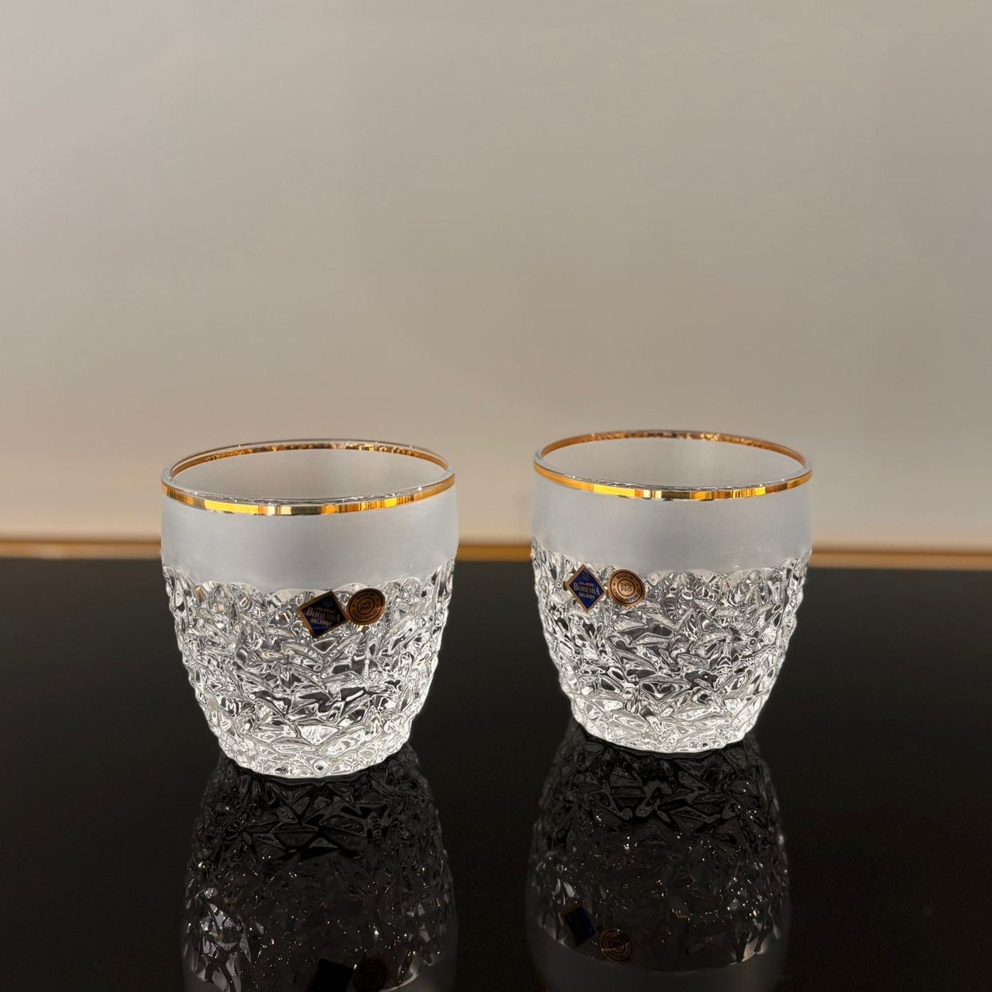 Nicolette Whisky Glasses With Gold & Mat