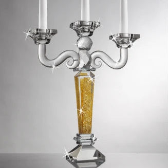Mosaic Gold Leaf Candle Holder