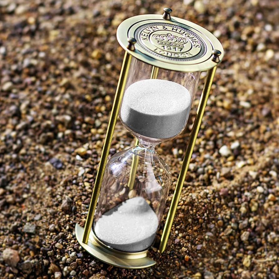 1 Minute Sand Hourglass & Wooden Case
