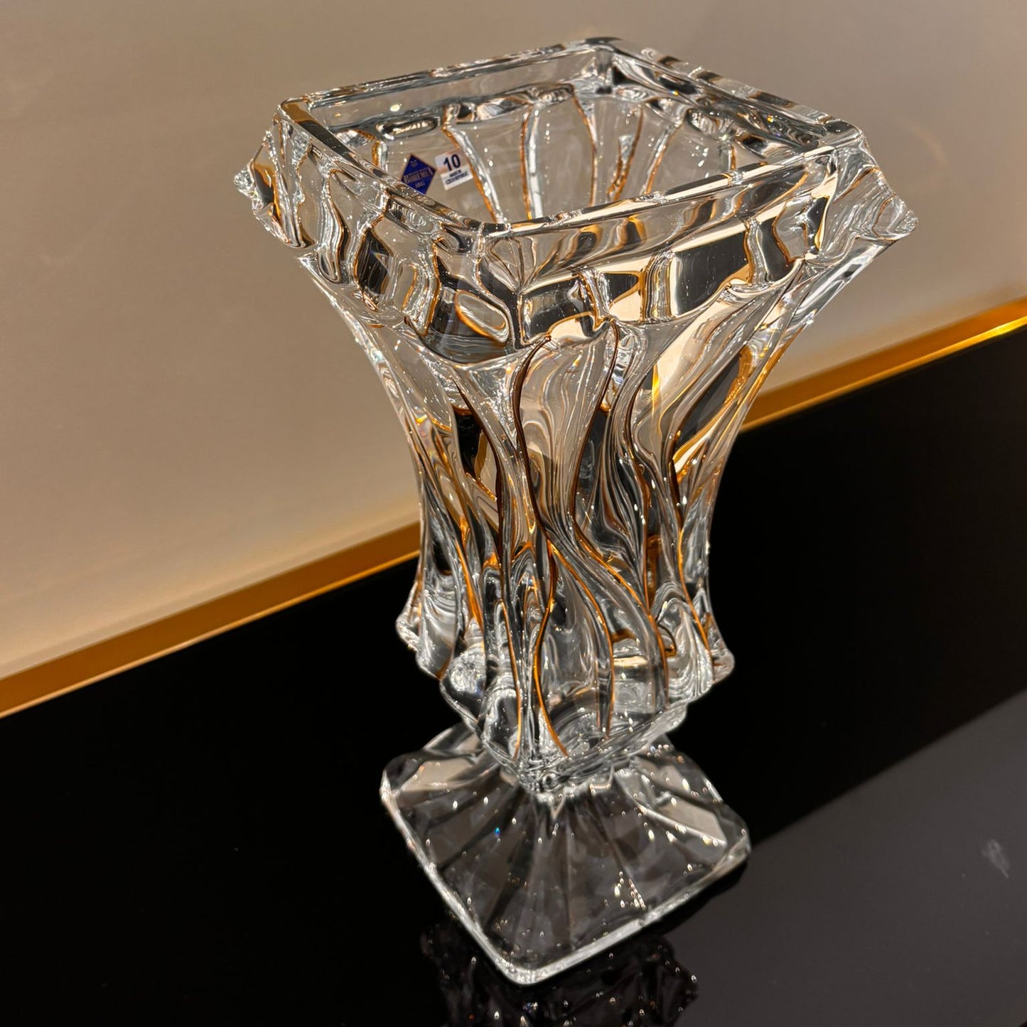 Bamboo Vase With Gold Lines