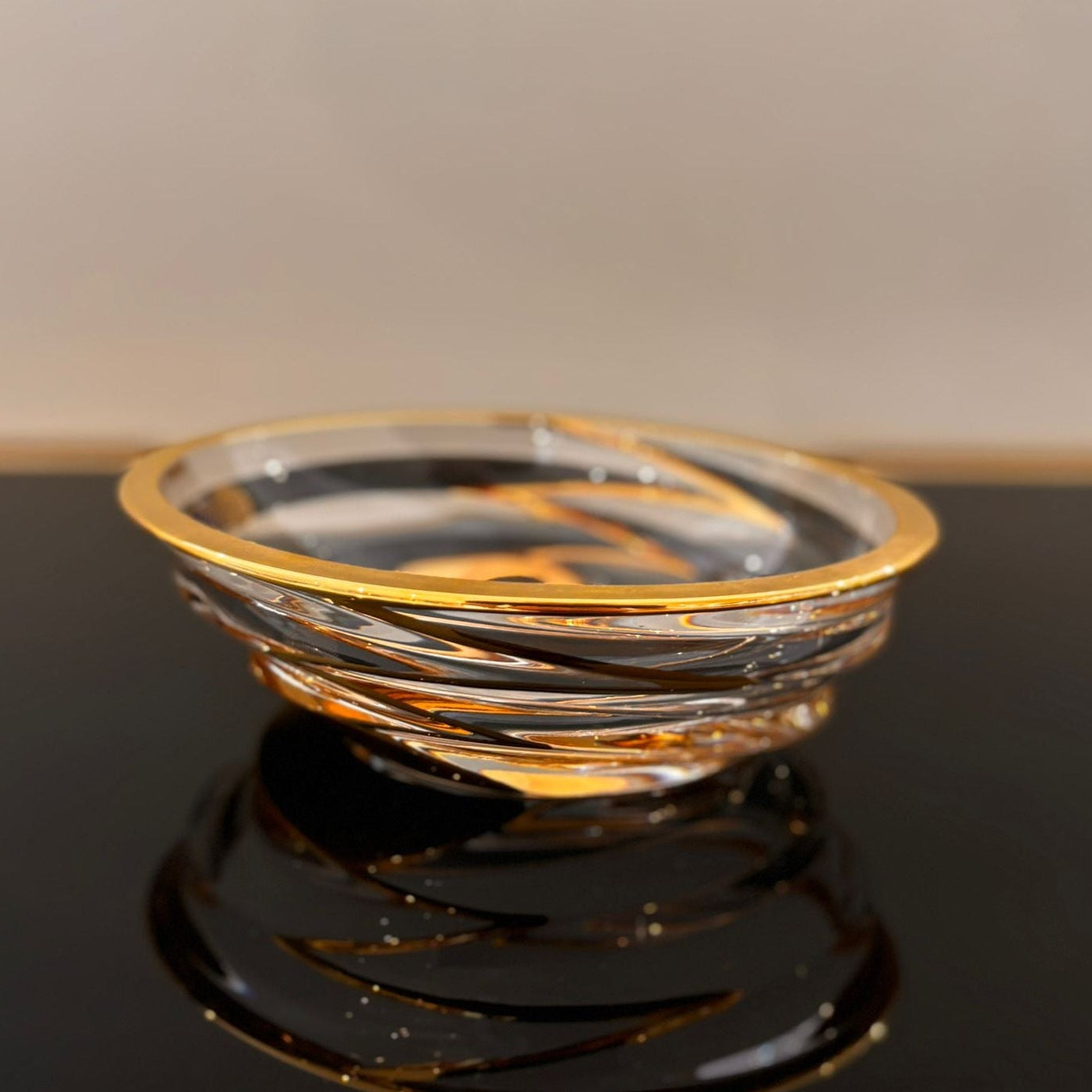 Dynamic Small Bowl With Gold