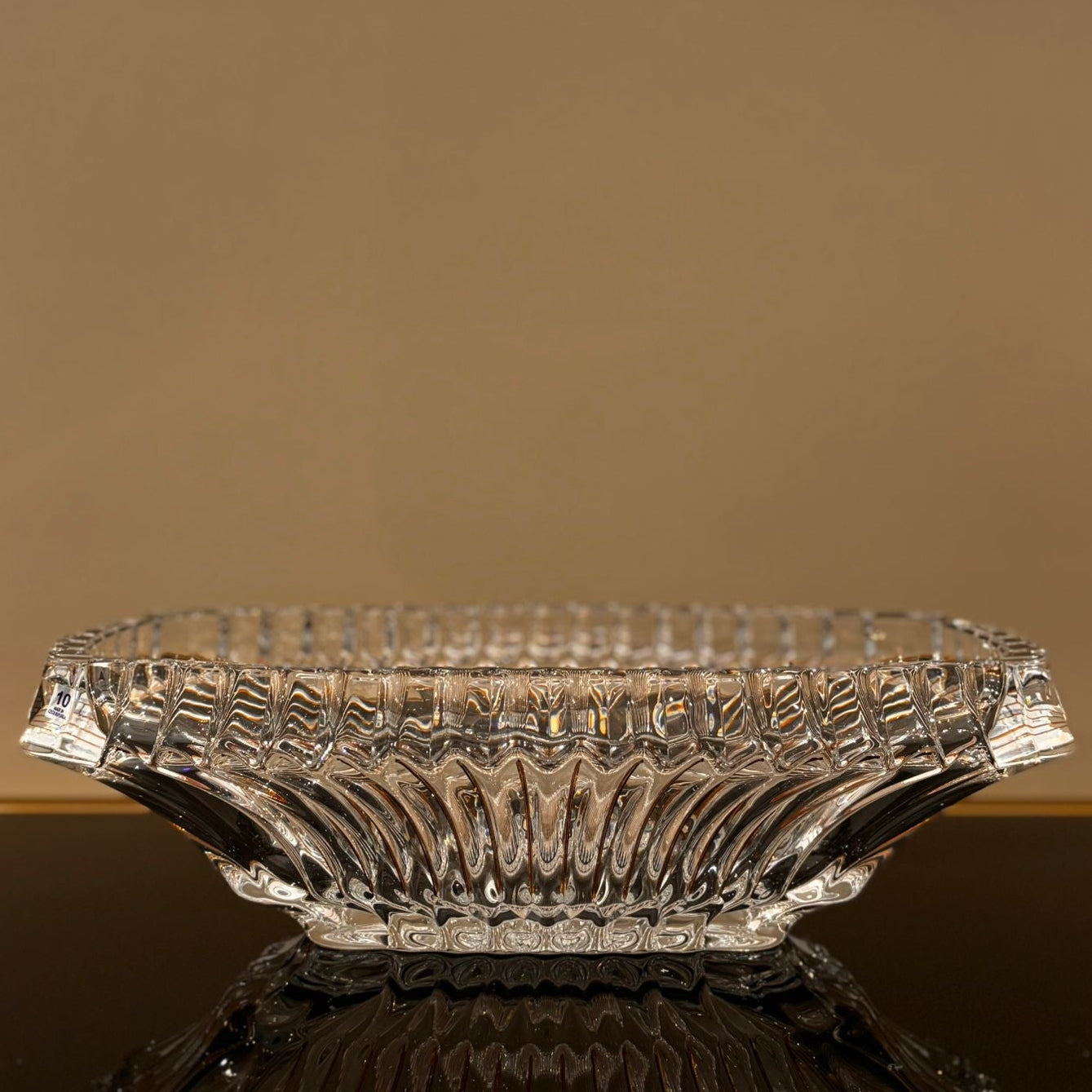 Prague Oval Bowl With Gold Lines