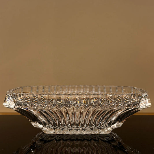 Prague Oval Bowl With Gold Lines