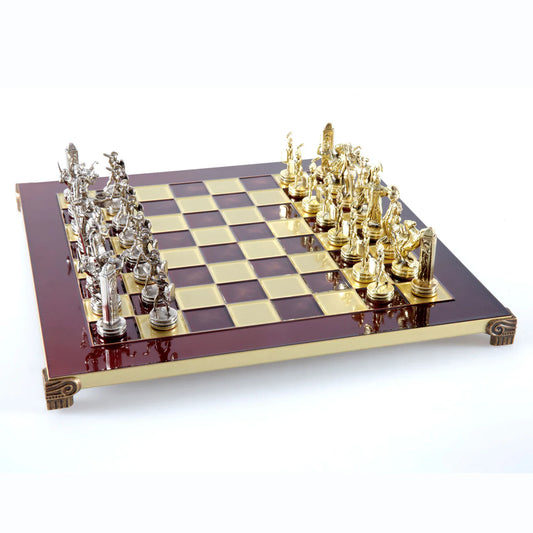 Red Medium Chess Set