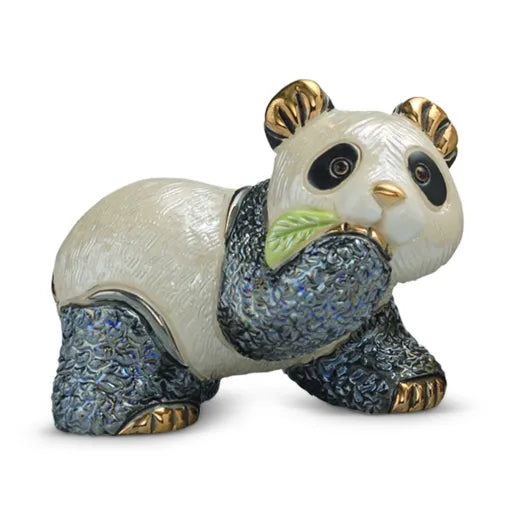 Baby Panda Bear with Leaf