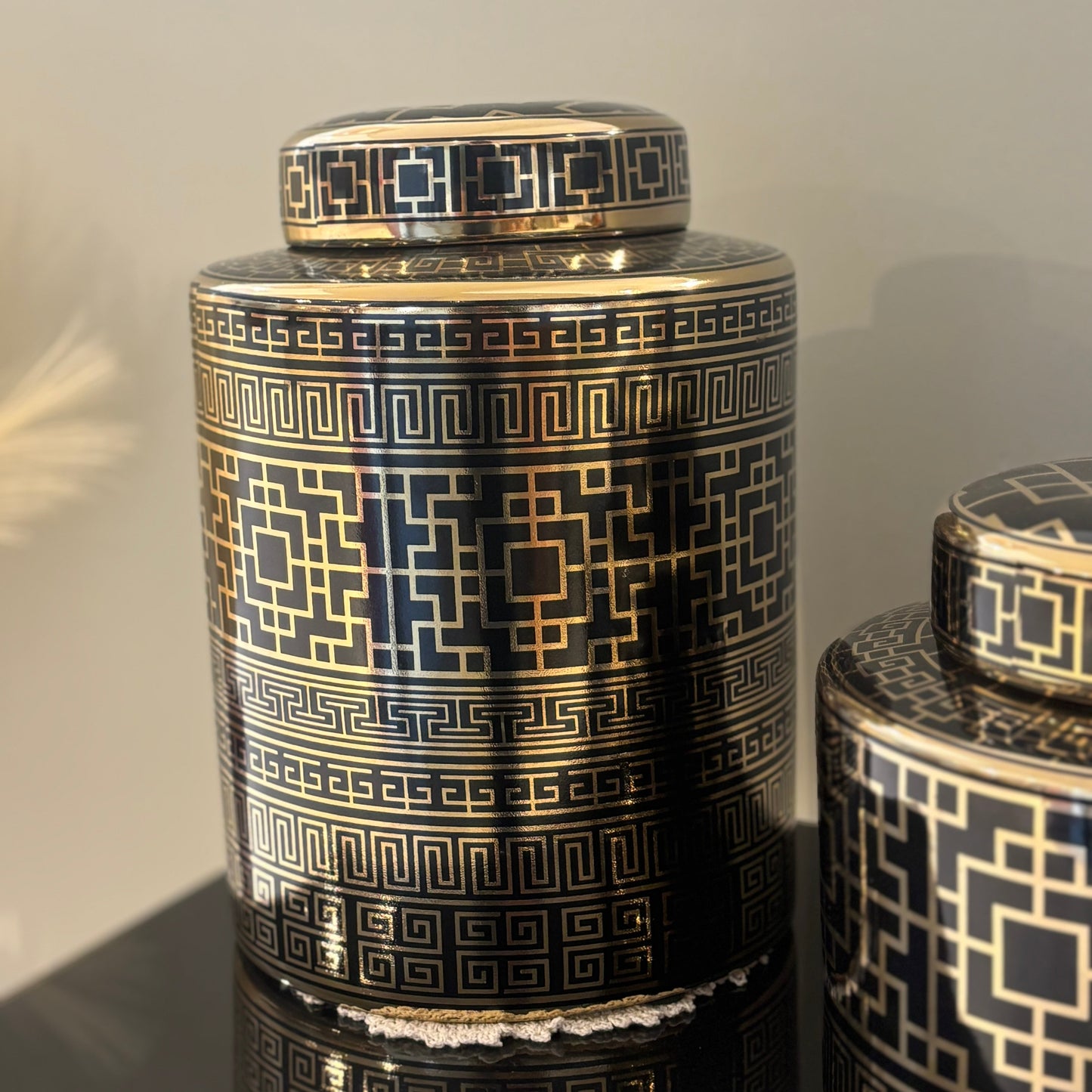 Black & Gold Ginger Jar