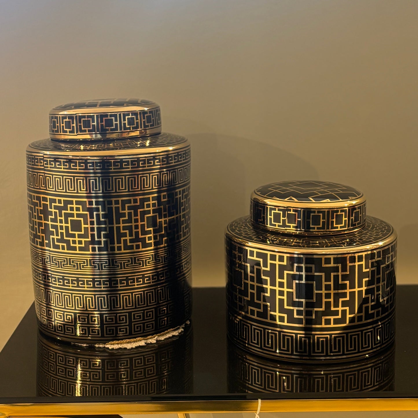 Black & Gold Ginger Jar