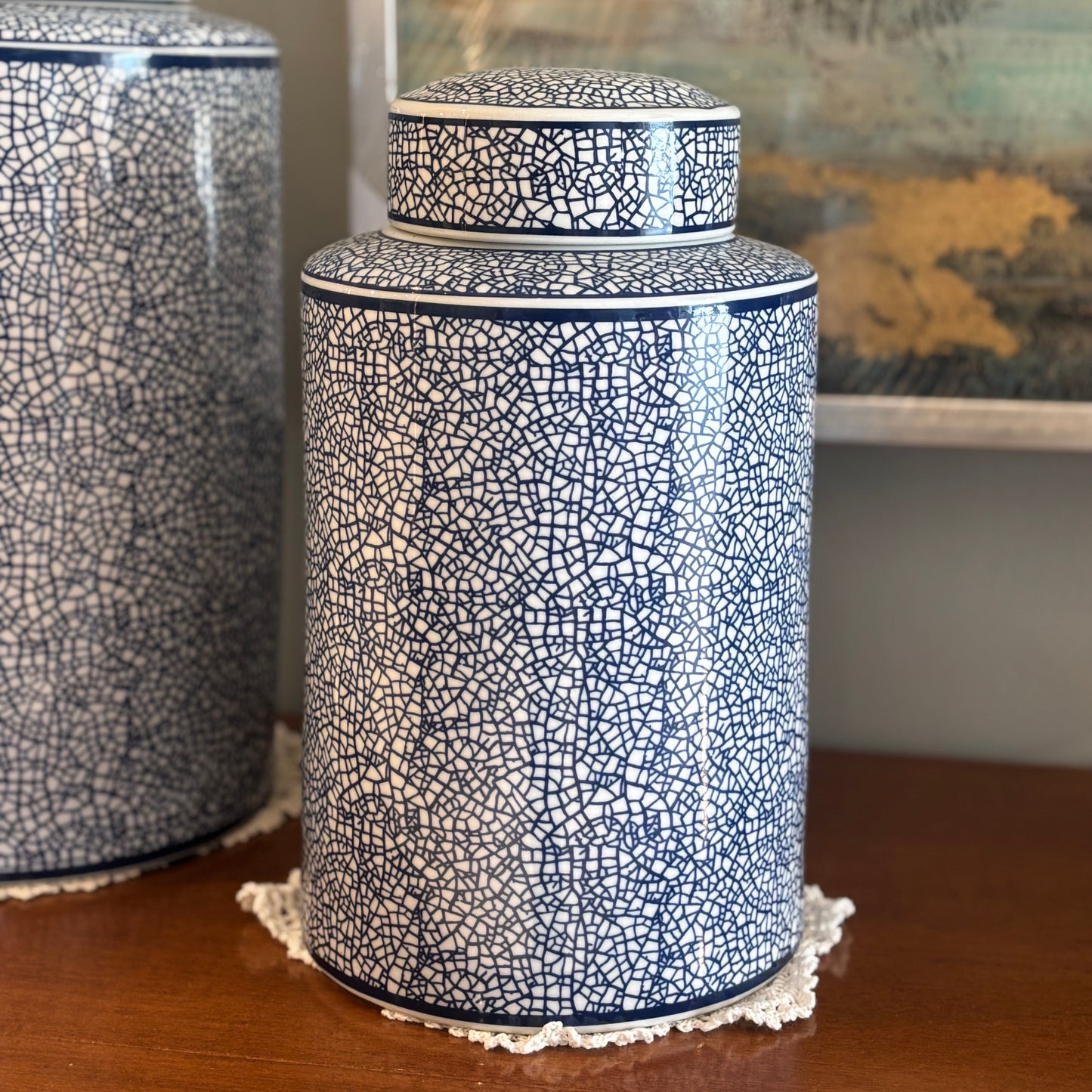 White & Blue Jar