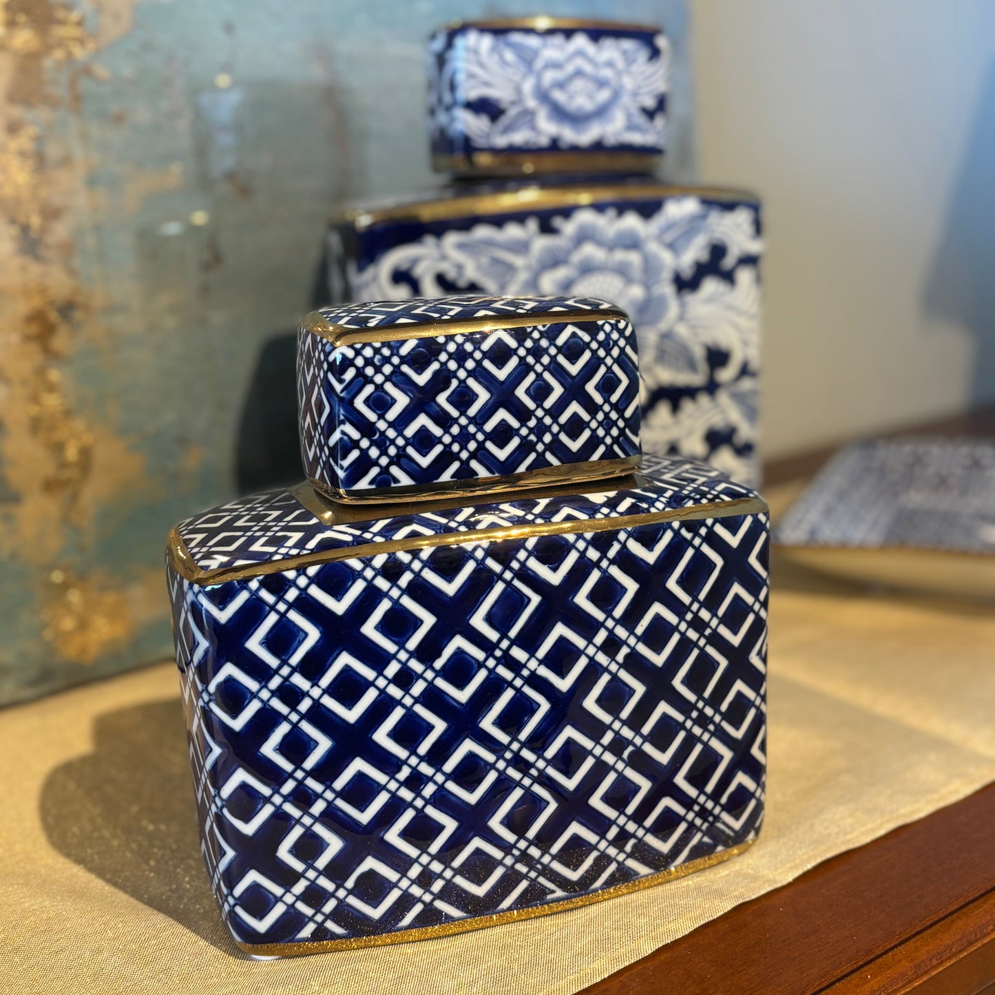 White & Blue Ginger Jar