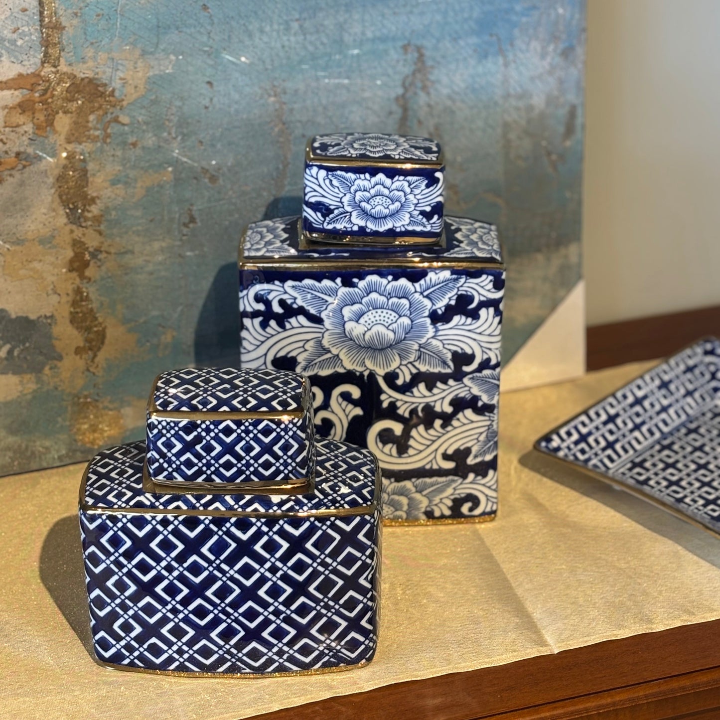 White & Blue Ginger Jar