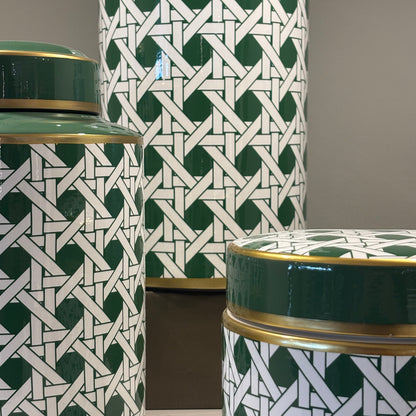 Green & White Jar