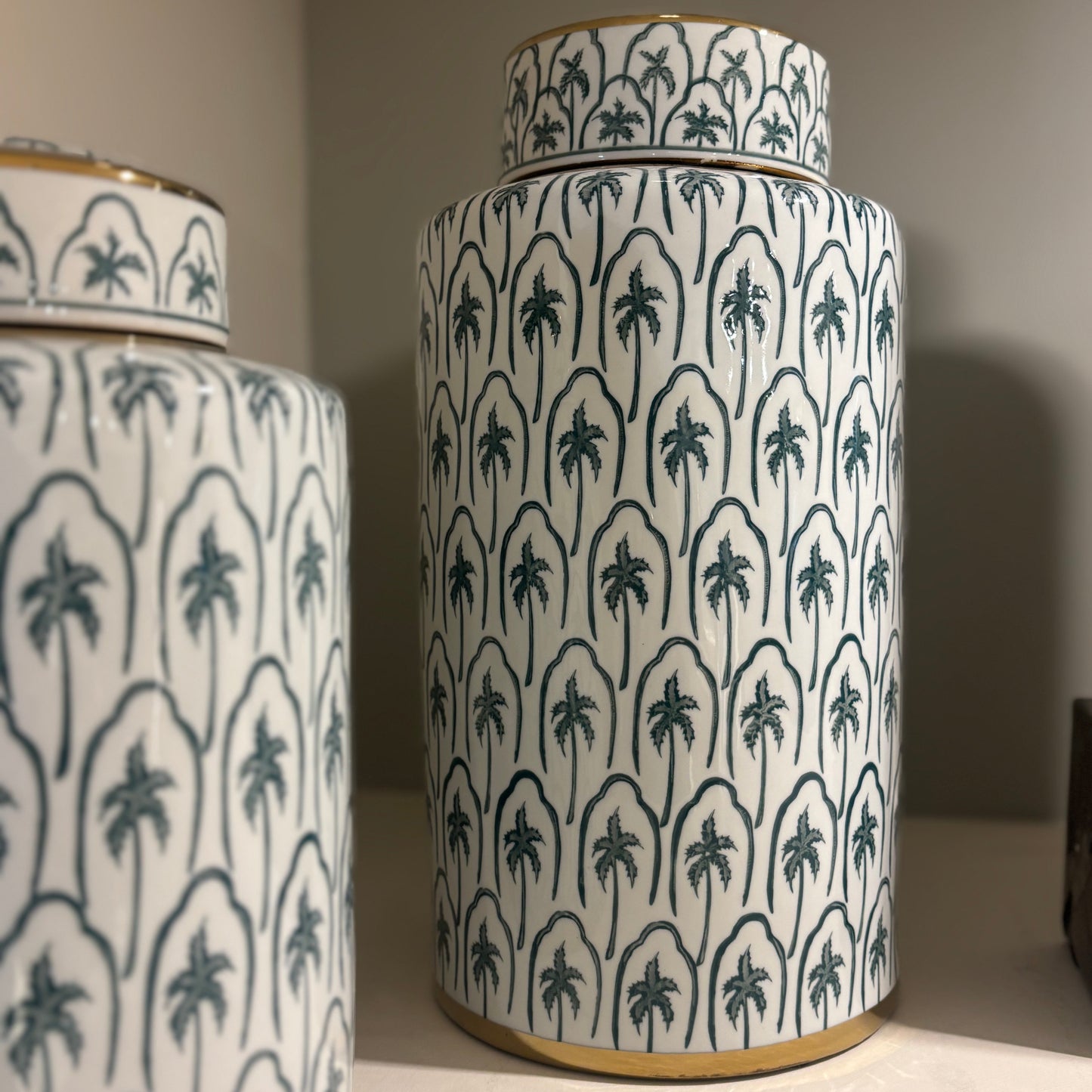 White & Green Jar