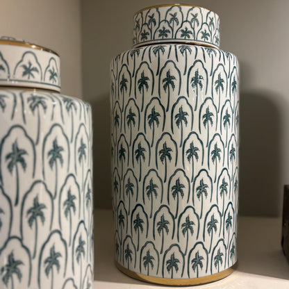 White & Green Jar
