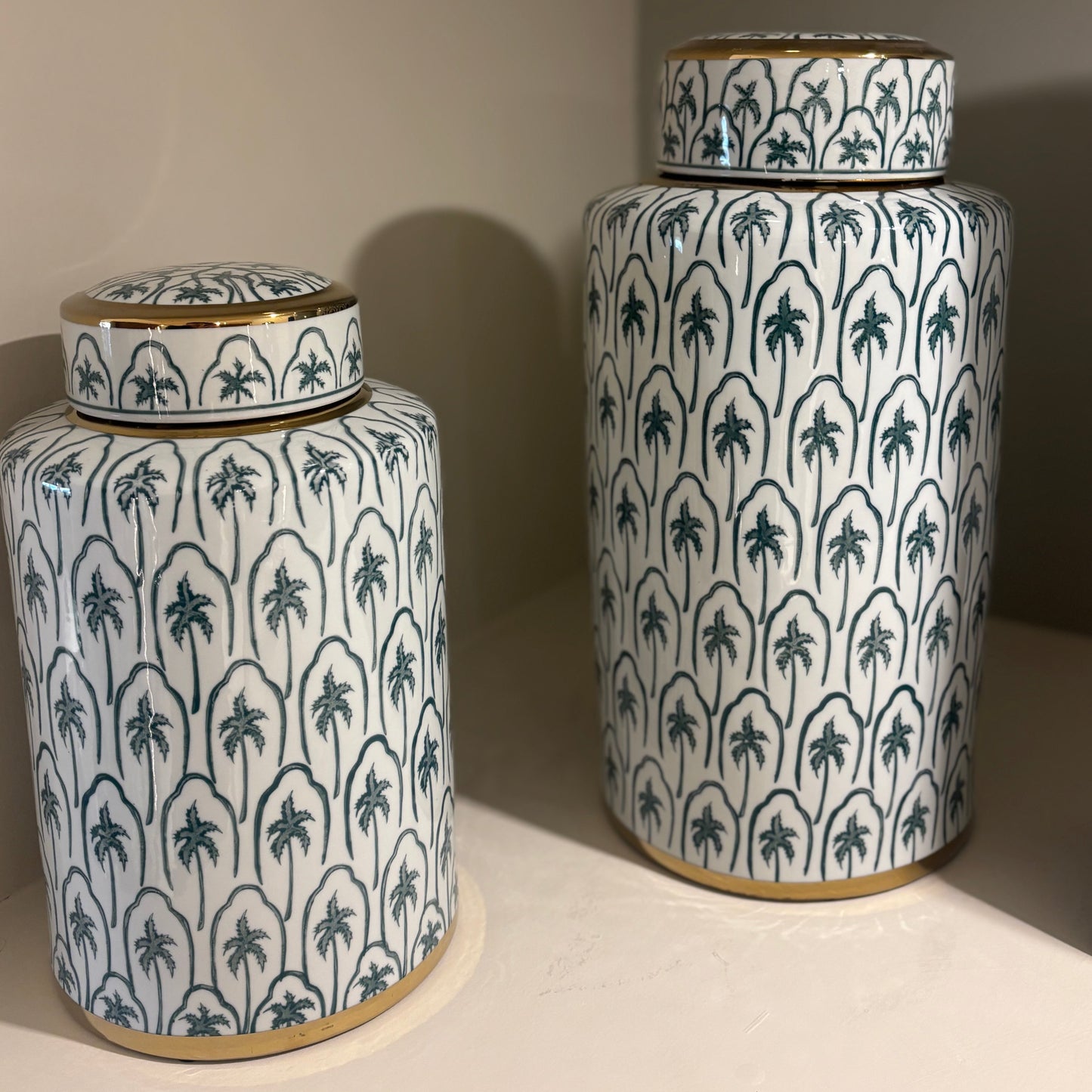White & Green Jar