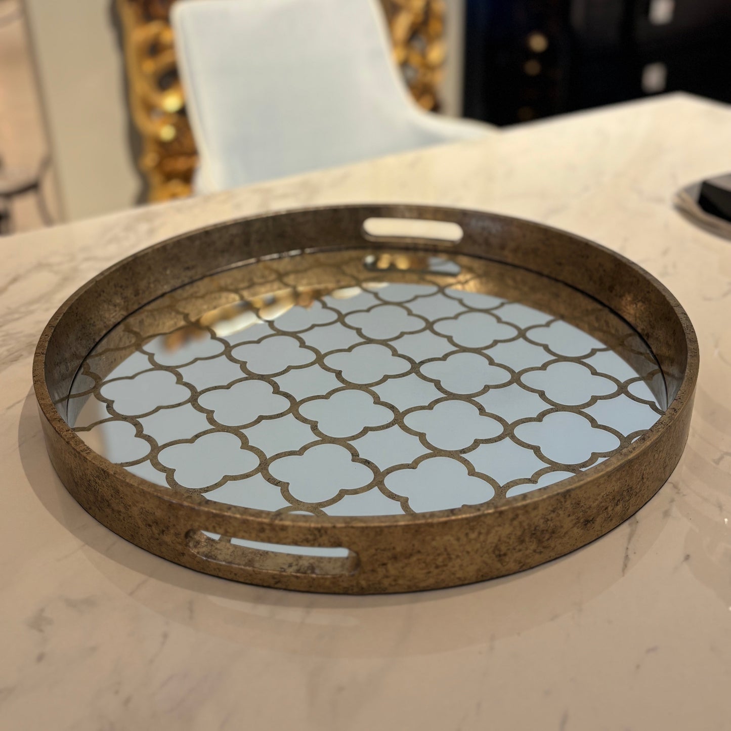 Round Mirror Tray