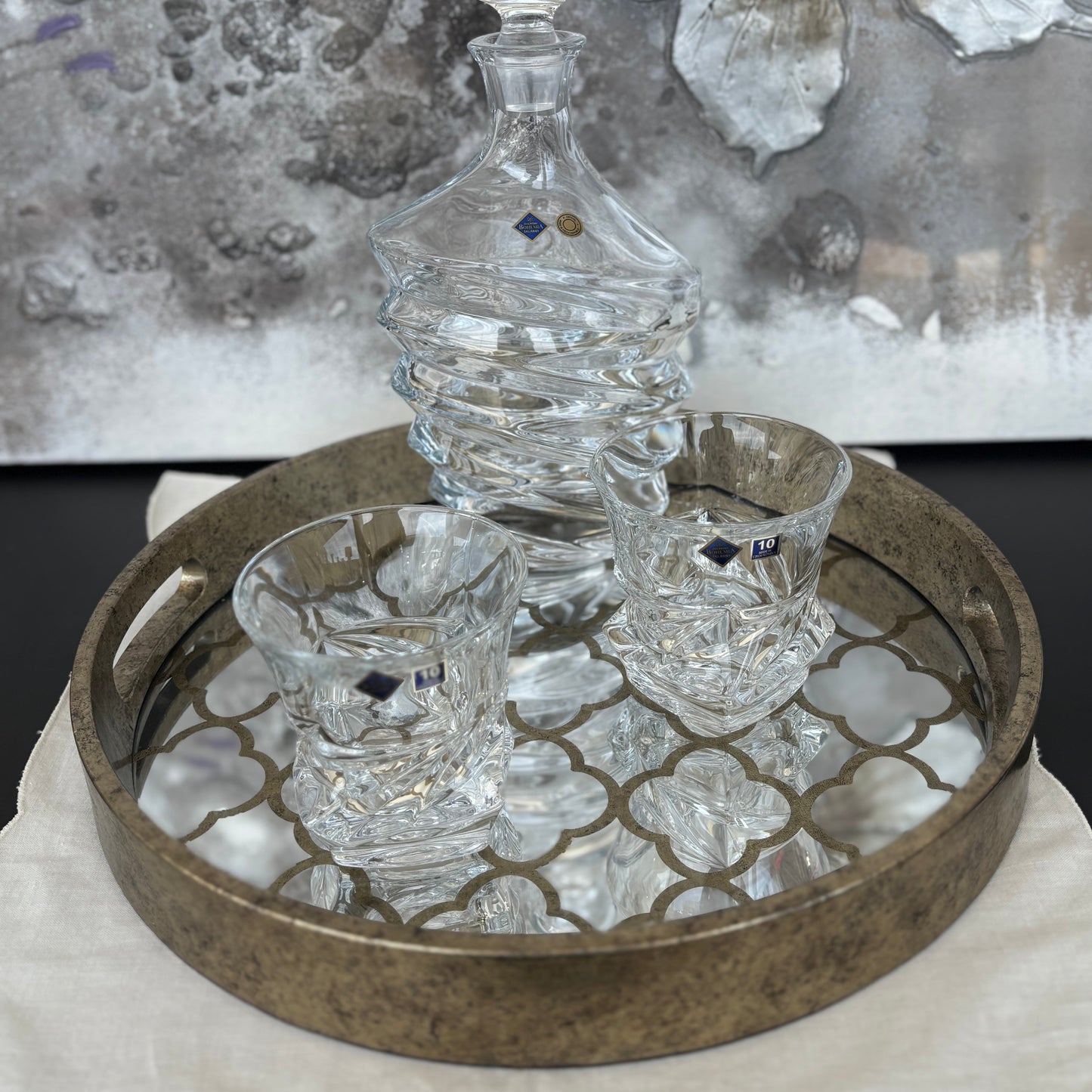 Round Mirror Tray Small