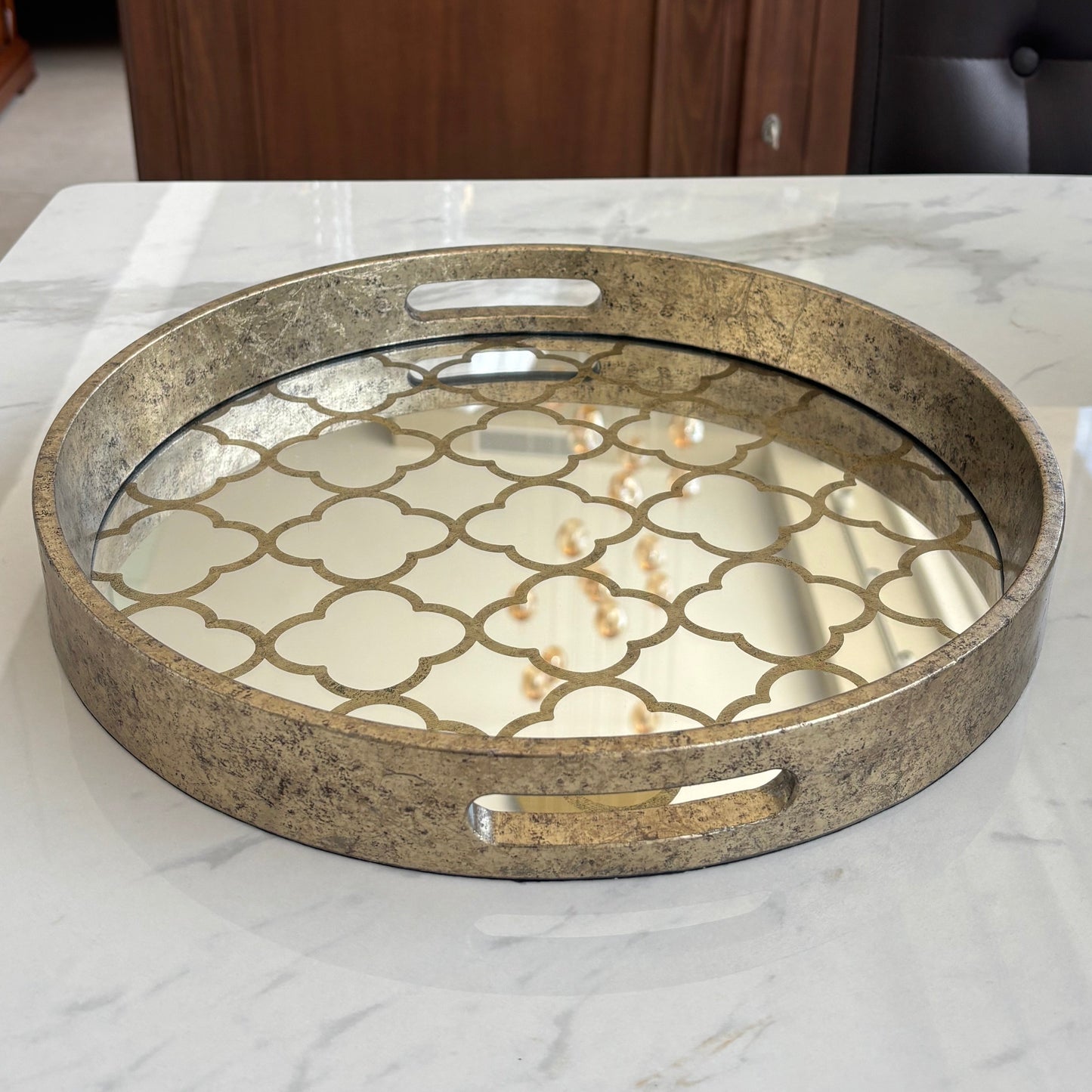 Round Mirror Tray Small