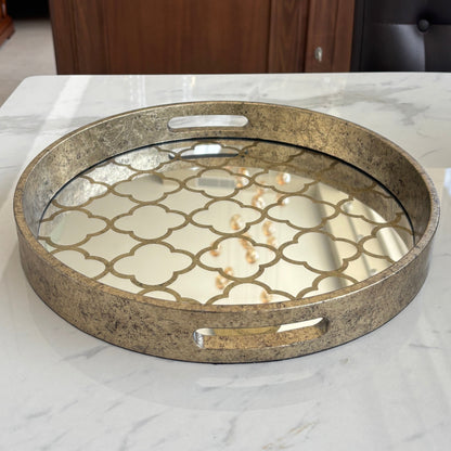 Round Mirror Tray Small