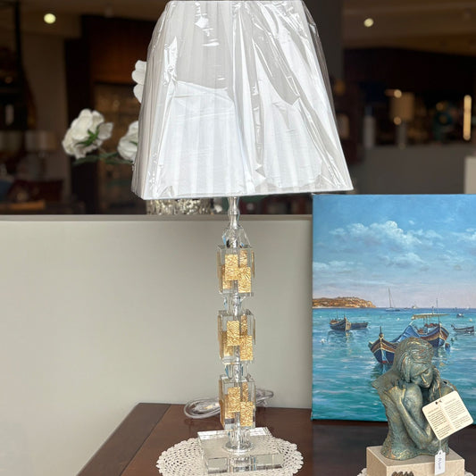 Large Gold Mosaic Lamp