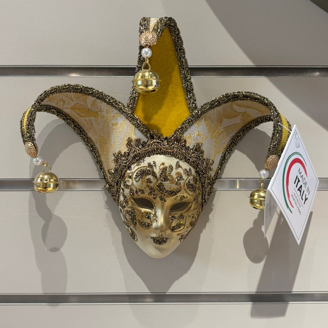 Venetian Mask Jolly Con Volto In Ceramica Piccolo