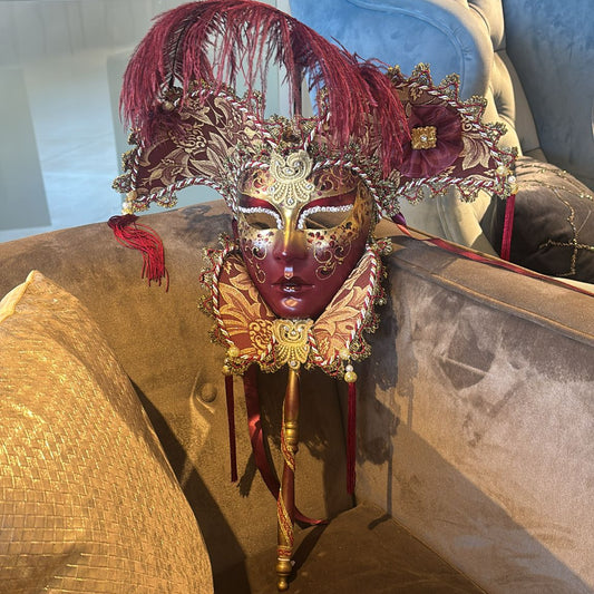 Venetian Mask Casanova Bastone Colletto