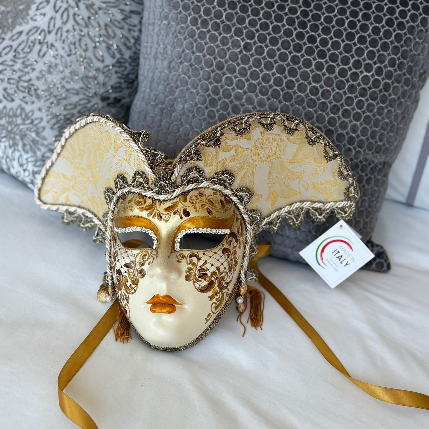 Venetian Mask Casanova Lusso Con Swarovski